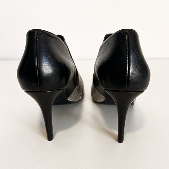 Cole Haan Maxfield Snake Print Leather Stiletto Heel Ankle Boots - Picture 5 of 8